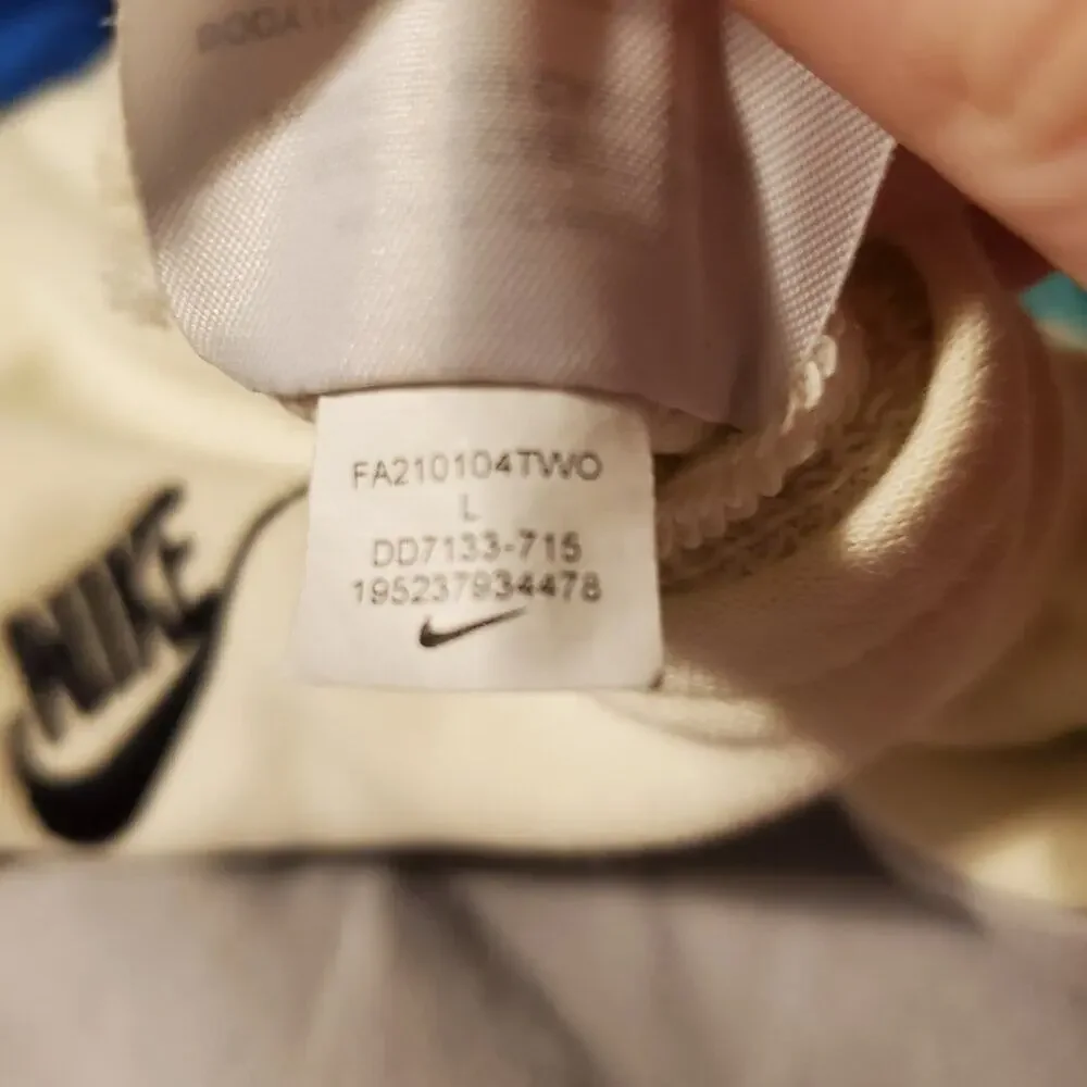 Nike Size Large French Terry Dress Gray White Tiered Colorblock Sleeveless